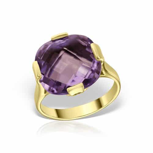 Inel aur 14 kt cu ametist I S04C.4