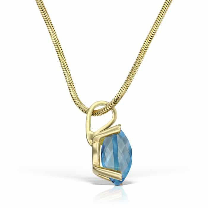 Pandantiv cu topaz, aur 14 kt, P S17C.4