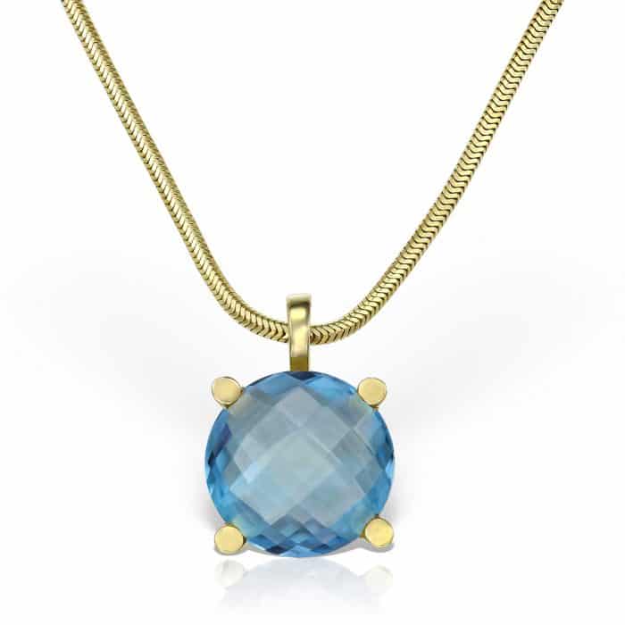 Pandantiv cu topaz, aur 14 kt, P S17C.4