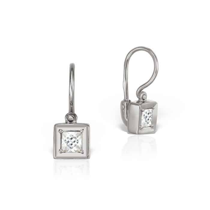 Cercei aur copii ,14 kt, zirconii diverse culori, C 258S