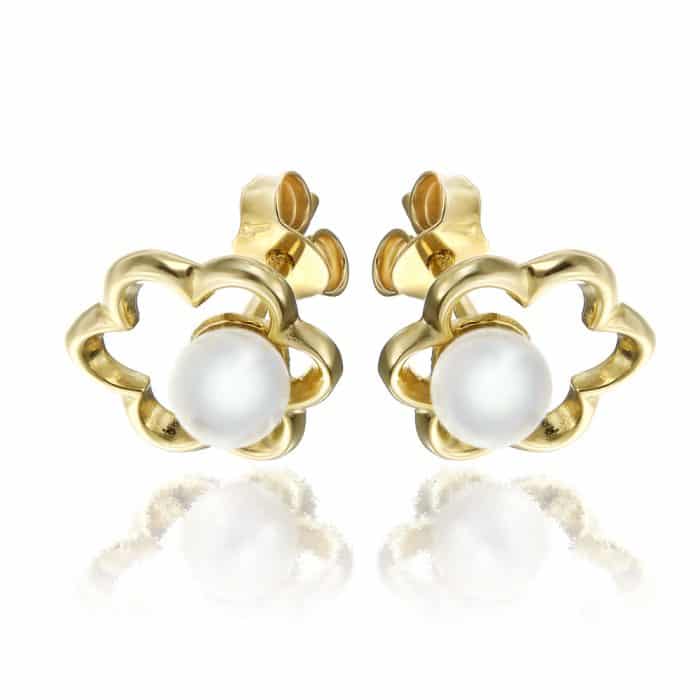 Cercei cu perle, aur 14 kt, C S18C