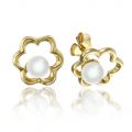Cercei cu perle, aur 14 kt, C S18C
