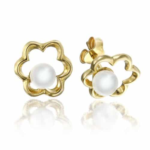 Cercei cu perle, aur 14 kt, C S18C