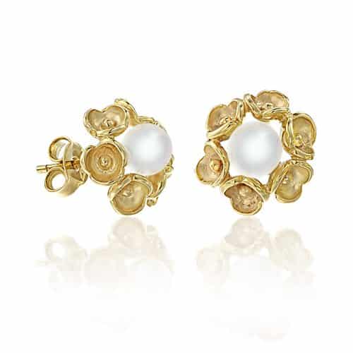Cercei cu perle, aur 14 kt, C S19C