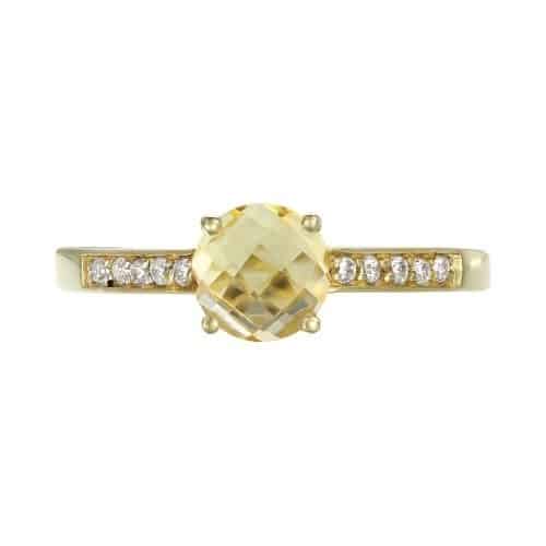 Inel aur galben 14 kt cu citrin I S20C.7