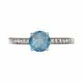 Inel aur 14 kt cu topaz I S20C.4, galben/alb