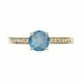Inel aur 14 kt cu topaz I S20C.4, galben/alb