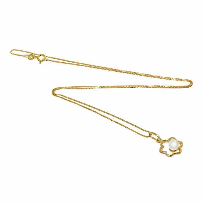 Pandantiv P S18C, aur 14 kt, perlă