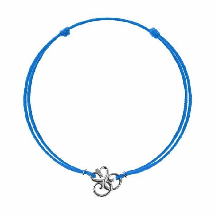 Brățară șnur aur 14 kt cu emblema Sabion
