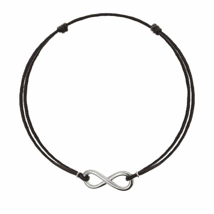 Brățară șnur aur 14 kt cu Infinit, șnur diverse culori