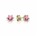 Cercei de damă din aur 14 kt cu zirconii diverse culori C 245S