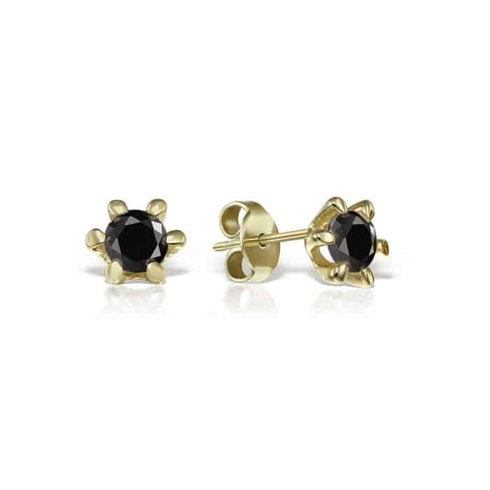 Cercei de damă din aur 14 kt cu zirconii diverse culori C 245S
