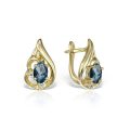 Cercei de damă din aur 14 kt cu zirconii diverse culori C 282S