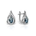 Cercei de damă din aur 14 kt cu zirconii diverse culori C 282S