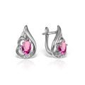 Cercei de damă din aur 14 kt cu zirconii diverse culori C 282S