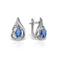 Cercei de damă din aur 14 kt cu zirconii diverse culori C 282S