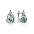 Cercei de damă din aur 14 kt cu zirconii diverse culori C 282S