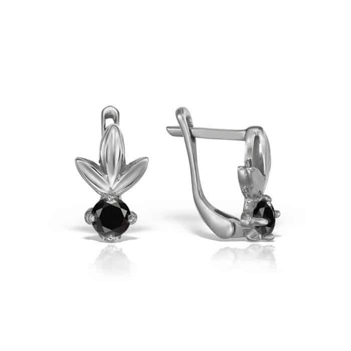 Cercei aur damă, 14 kt, cu zirconii diverse culori, C 340S