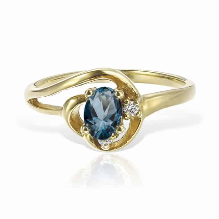 Inel aur 14 kt I 547S, zirconia diverse culori