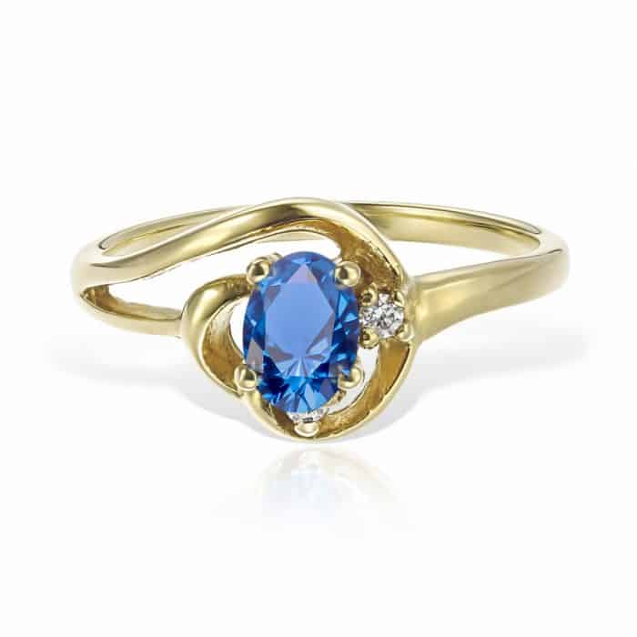 Inel aur 14 kt I 547S, zirconia diverse culori