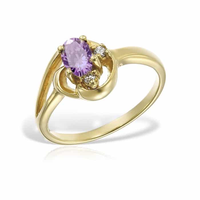 Inel aur 14 kt I 547S, zirconia diverse culori