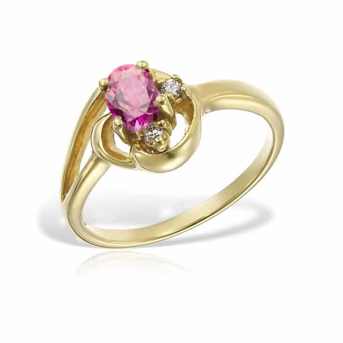 Inel aur 14 kt I 547S, zirconia diverse culori