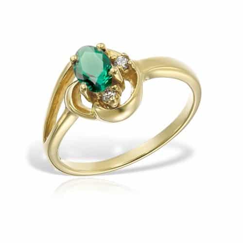 Inel aur 14 kt I 547S, zirconia diverse culori