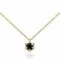 Lănțișor cu pandantiv din aur 14 kt cu zirconia diverse culori P105S