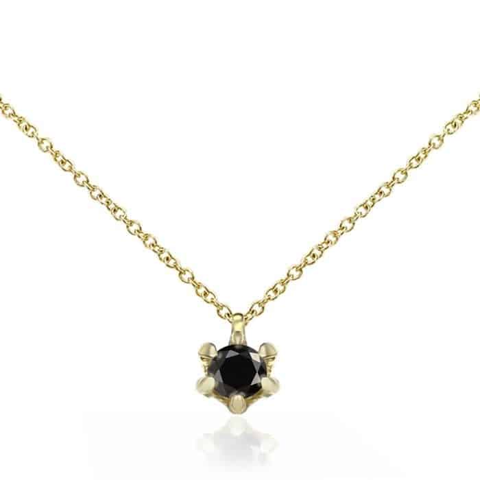 Lănțișor cu pandantiv din aur 14 kt cu zirconia diverse culori P105S