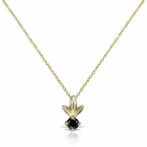 Lănțișor cu pandantiv din aur 14 kt cu zirconia diverse culori P 155S