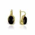 Cercei cu onix negru, aur 14 kt, C S12C.3