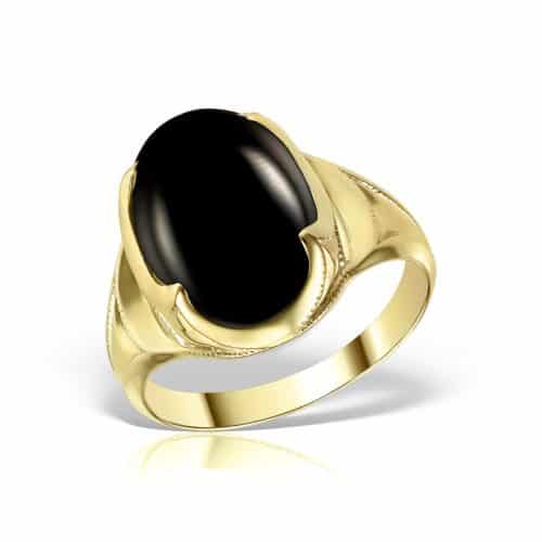 Inel aur 14 kt cu onix negru I S13C.3