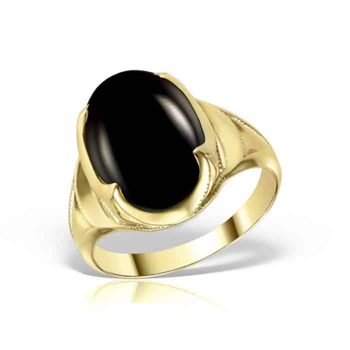 Inel aur 14 kt cu onix negru I S13C.3