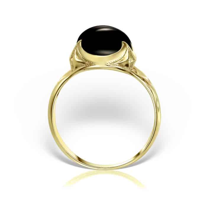 Inel aur 14 kt cu onix negru I S13C.3