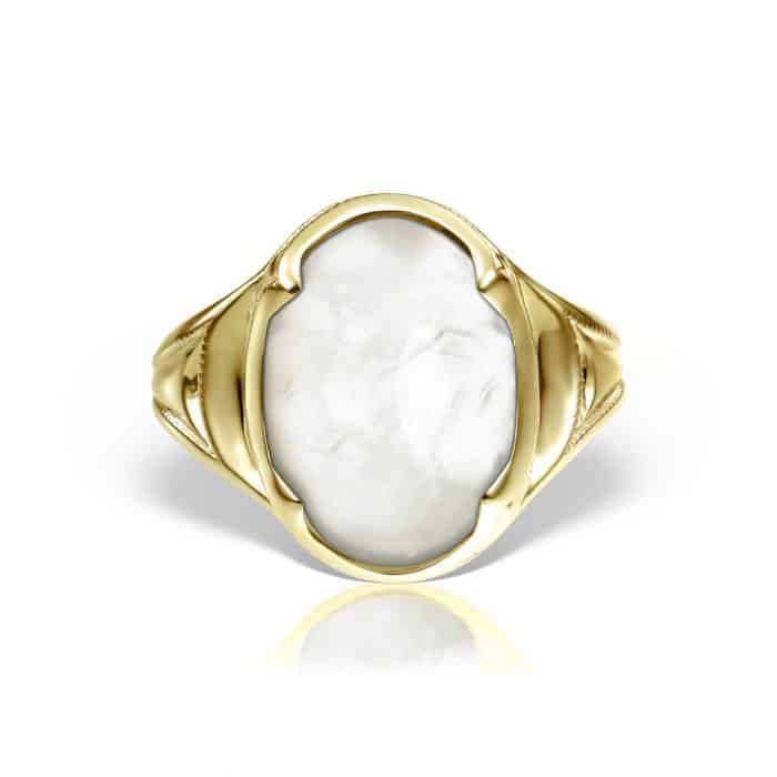Inel aur 14 kt cu sidef I S13C.4