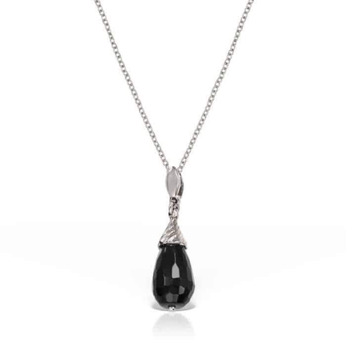 Pandantiv din aur 14 kt cu onix negru P S06C.1