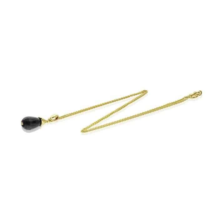 Pandantiv din aur 14 kt cu onix negru P S06C.1