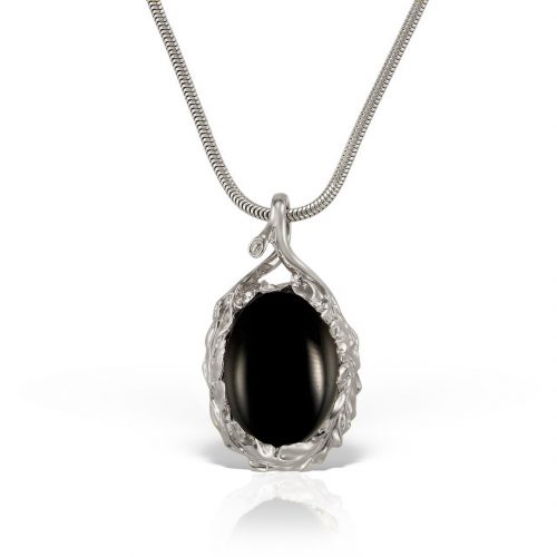 Pandantiv cu onix negru, aur 14 kt, P S12C.3