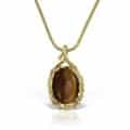 Pandantiv cu ochi de tigru, aur 14 kt, P S12C.6