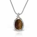 Pandantiv cu ochi de tigru, aur 14 kt, P S12C.6