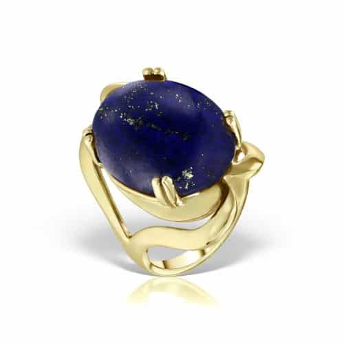 Inel aur 14 kt cu Lapis Lazuli I 08C.3