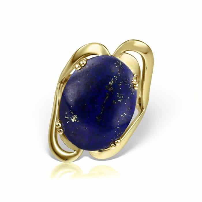 Inel aur 14 kt cu Lapis Lazuli I 08C.3