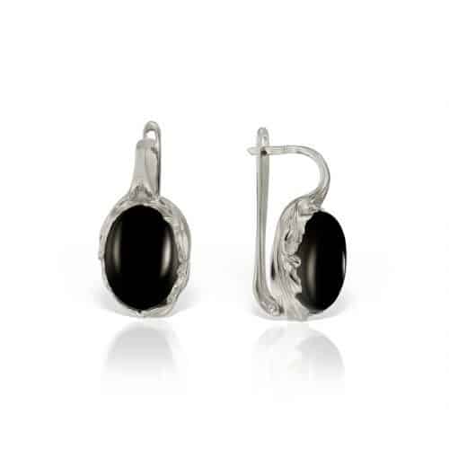 Cercei cu onix negru, aur 14 kt, C S12C.3