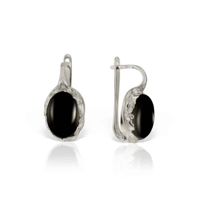Cercei cu onix negru, aur 14 kt, C S12C.3