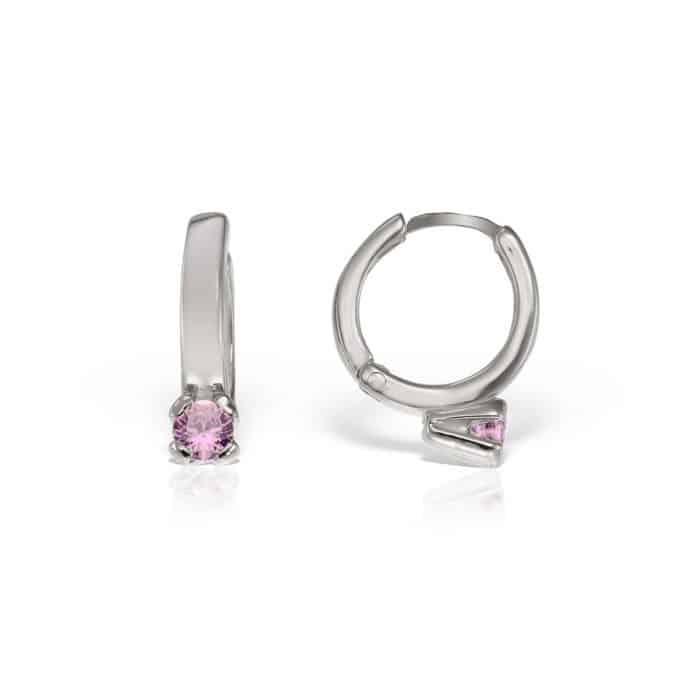 Cercei aur copii, 14 kt, zirconii diverse culori, C 238S