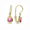 Cercei aur copii, 14 kt, zirconii diverse culori, C 246S