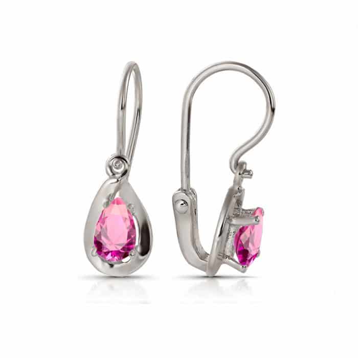 Cercei aur copii, 14 kt, zirconii diverse culori, C 246S