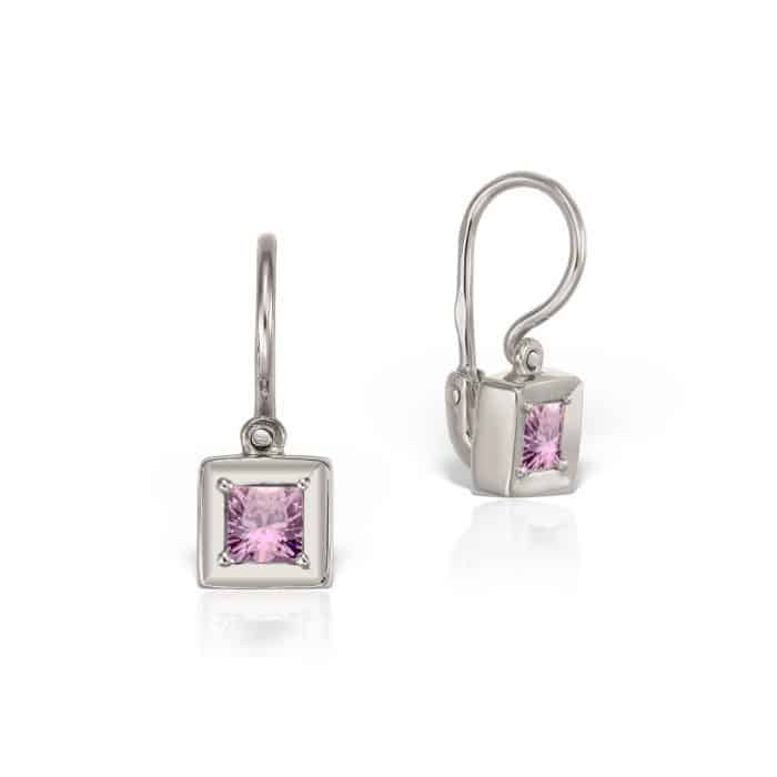 Cercei aur copii ,14 kt, zirconii diverse culori, C 258S