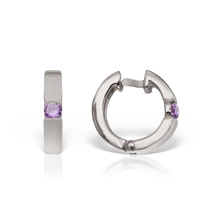 Cercei aur copii, 14 kt, zirconii diverse culori, C 281S