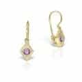 Cercei aur copii, 14 kt, zirconii diverse culori, C 364S